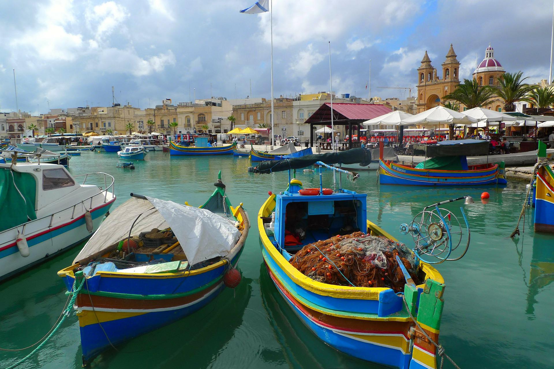 Fishing boats in Malta