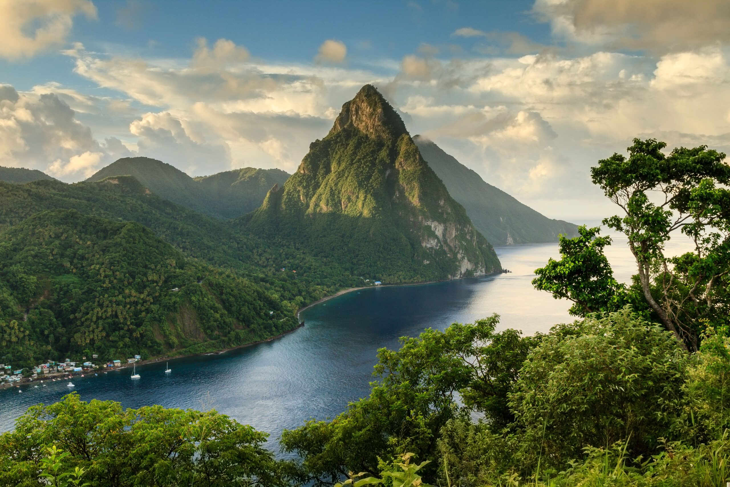 St Lucia pitons Caribbean
