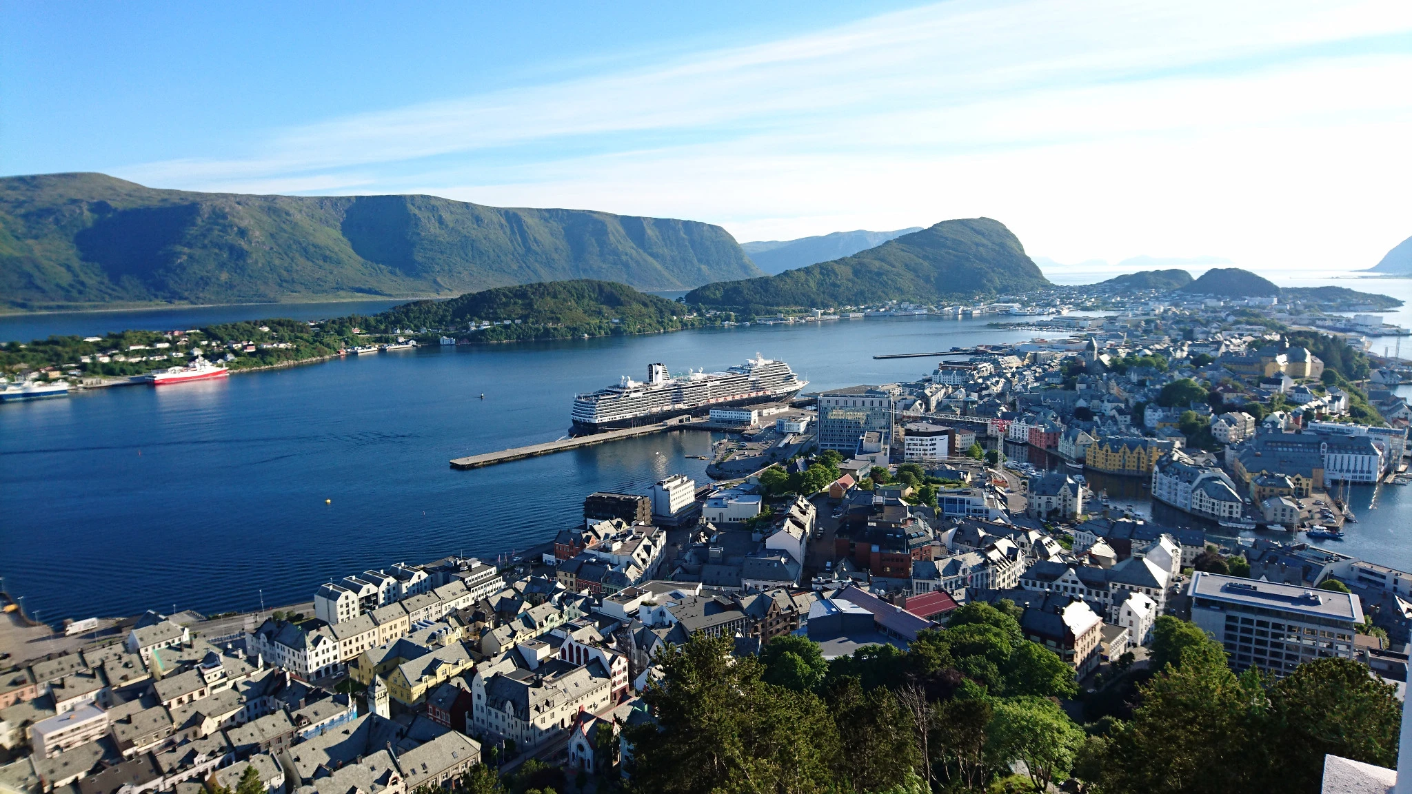 Holland America Line ship in Alesund Norway cruise news