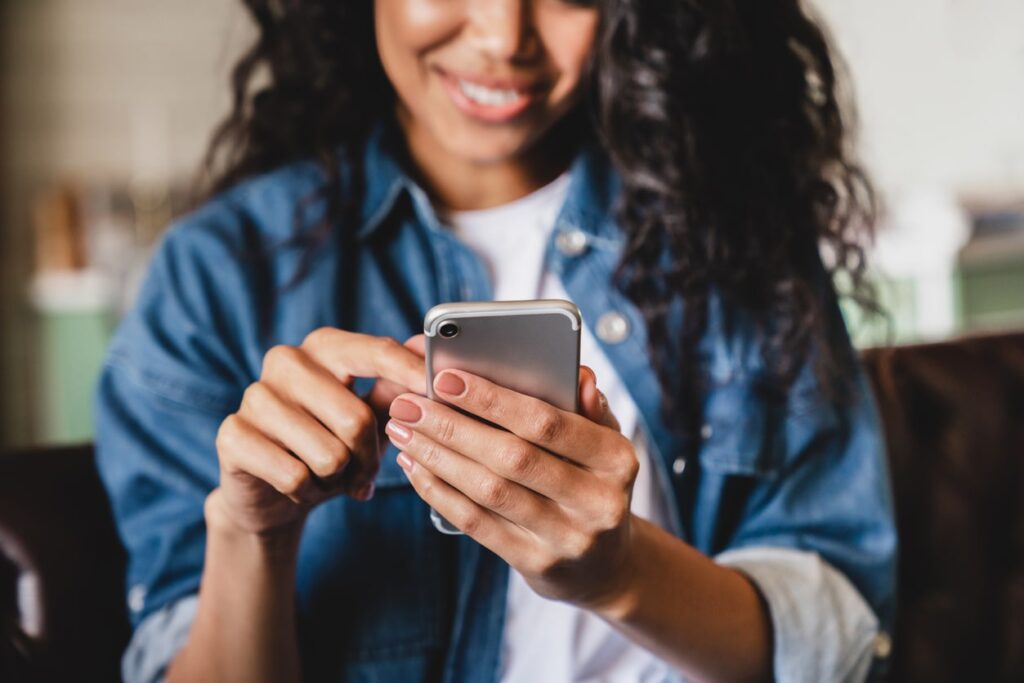 woman on phone