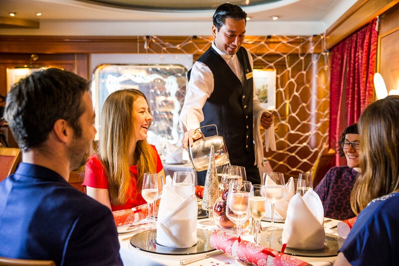 P&O Cruises Christmas meal