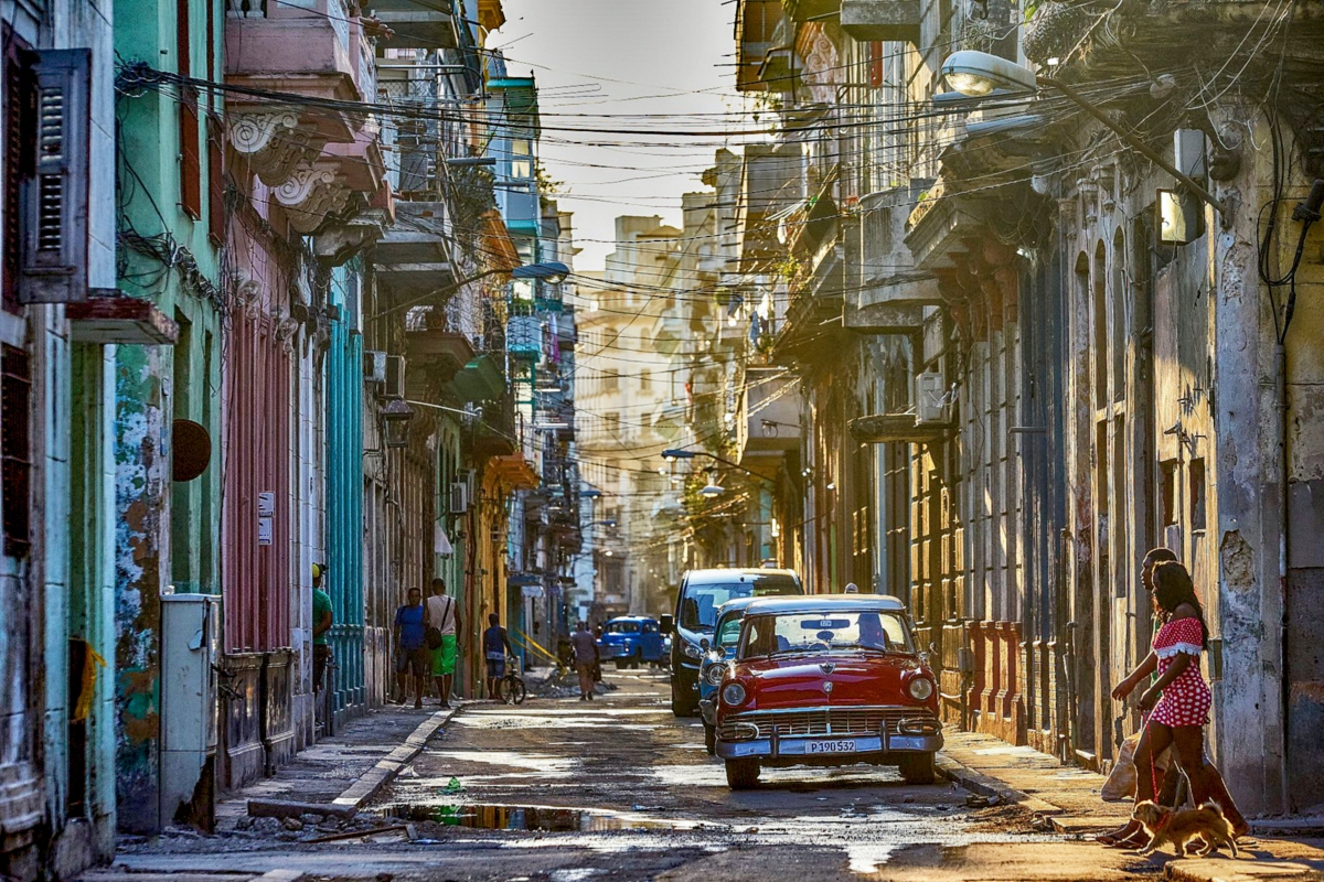 Old Havana in Cuba with classic car