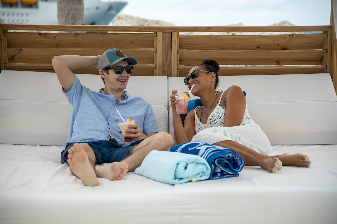couple laughing at Perfect day at Coco Cay