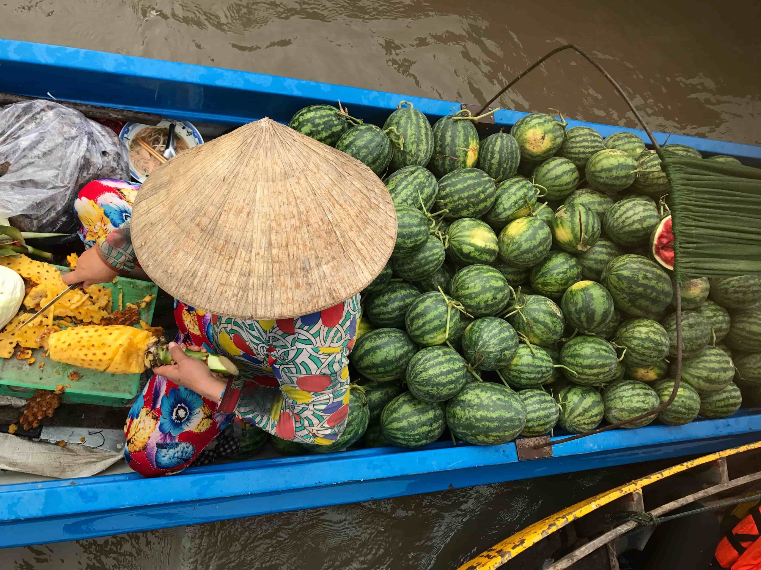 Mekong floating food seller