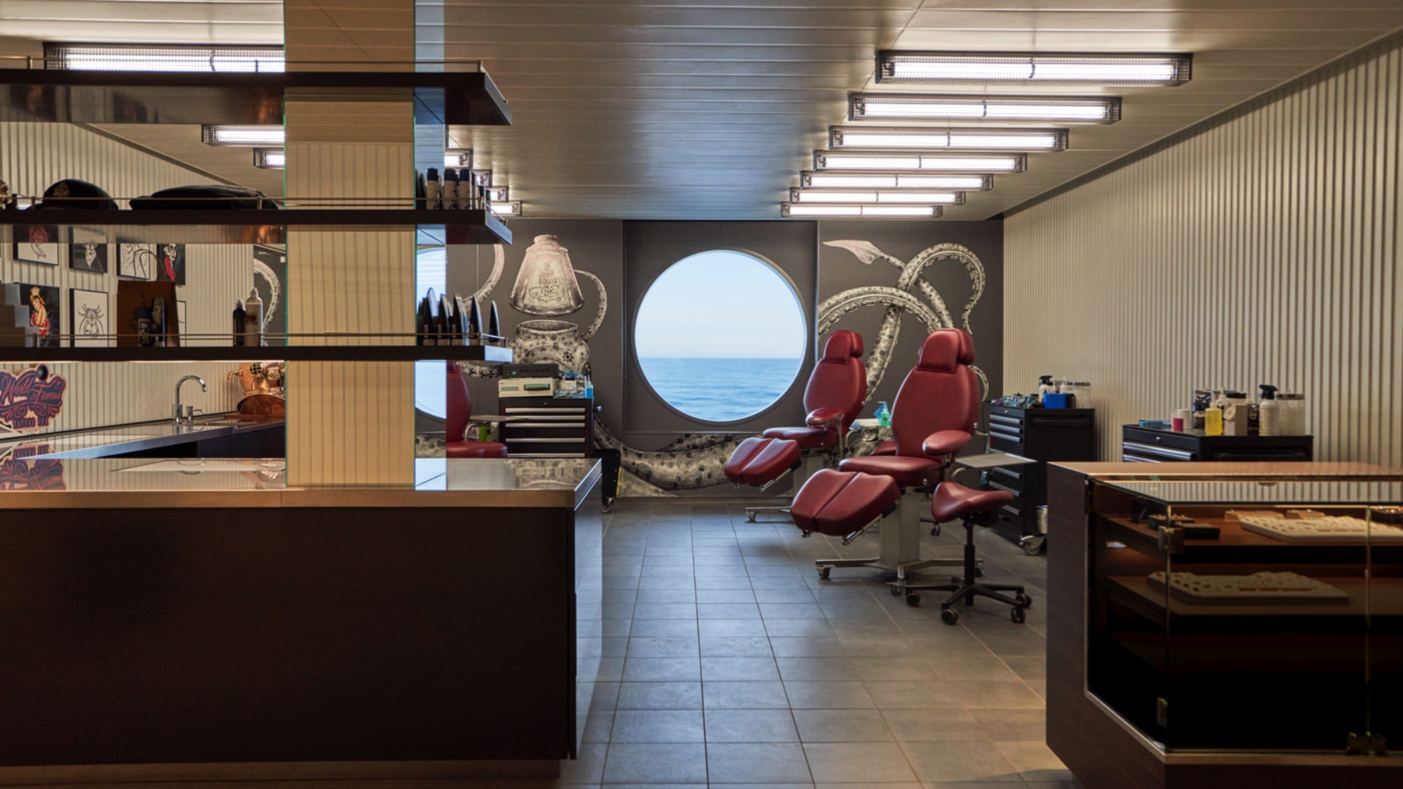 Get a tattoo on board Virgin Voyages the only tattoo parlour at sea