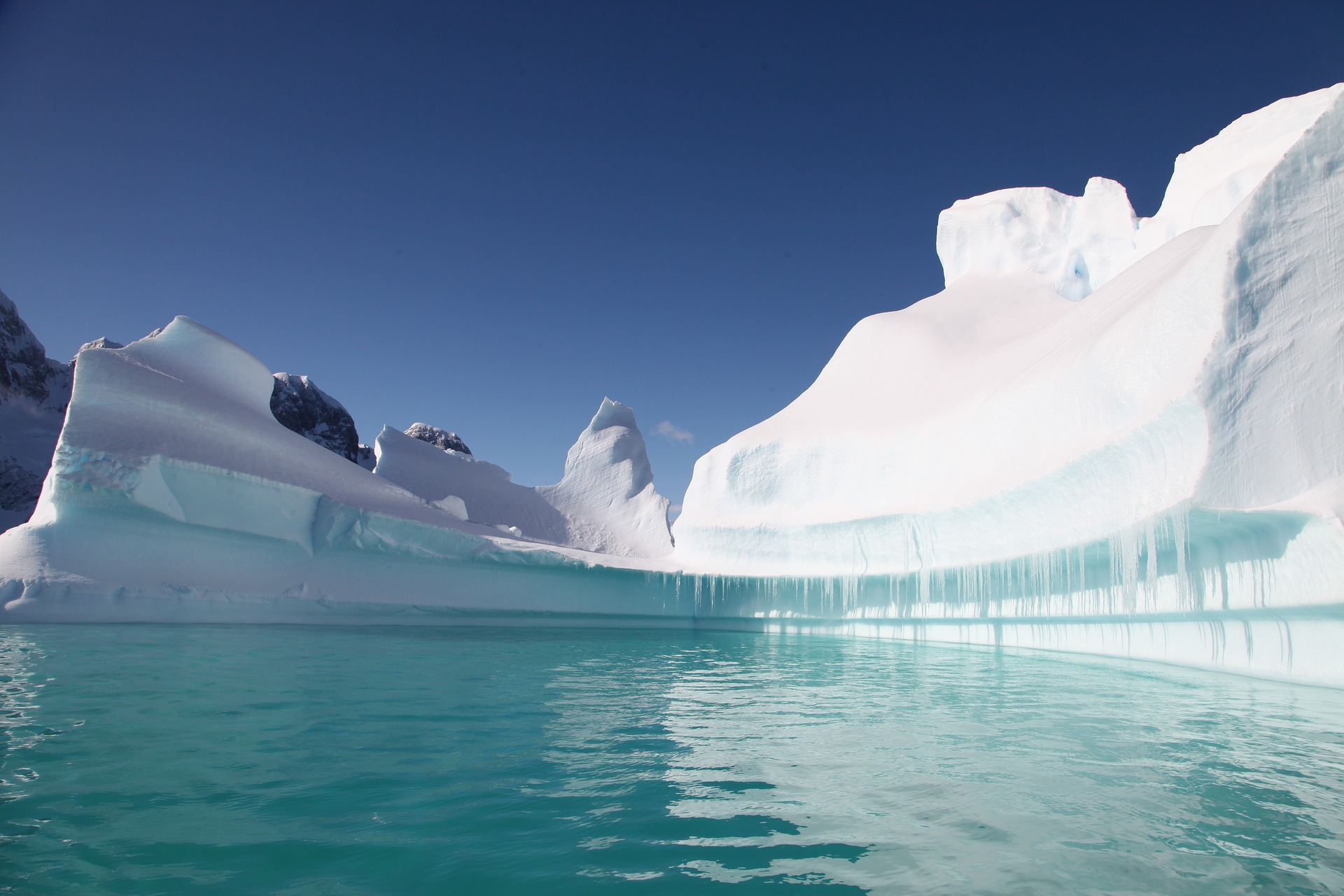Ice shelves in Antarctica