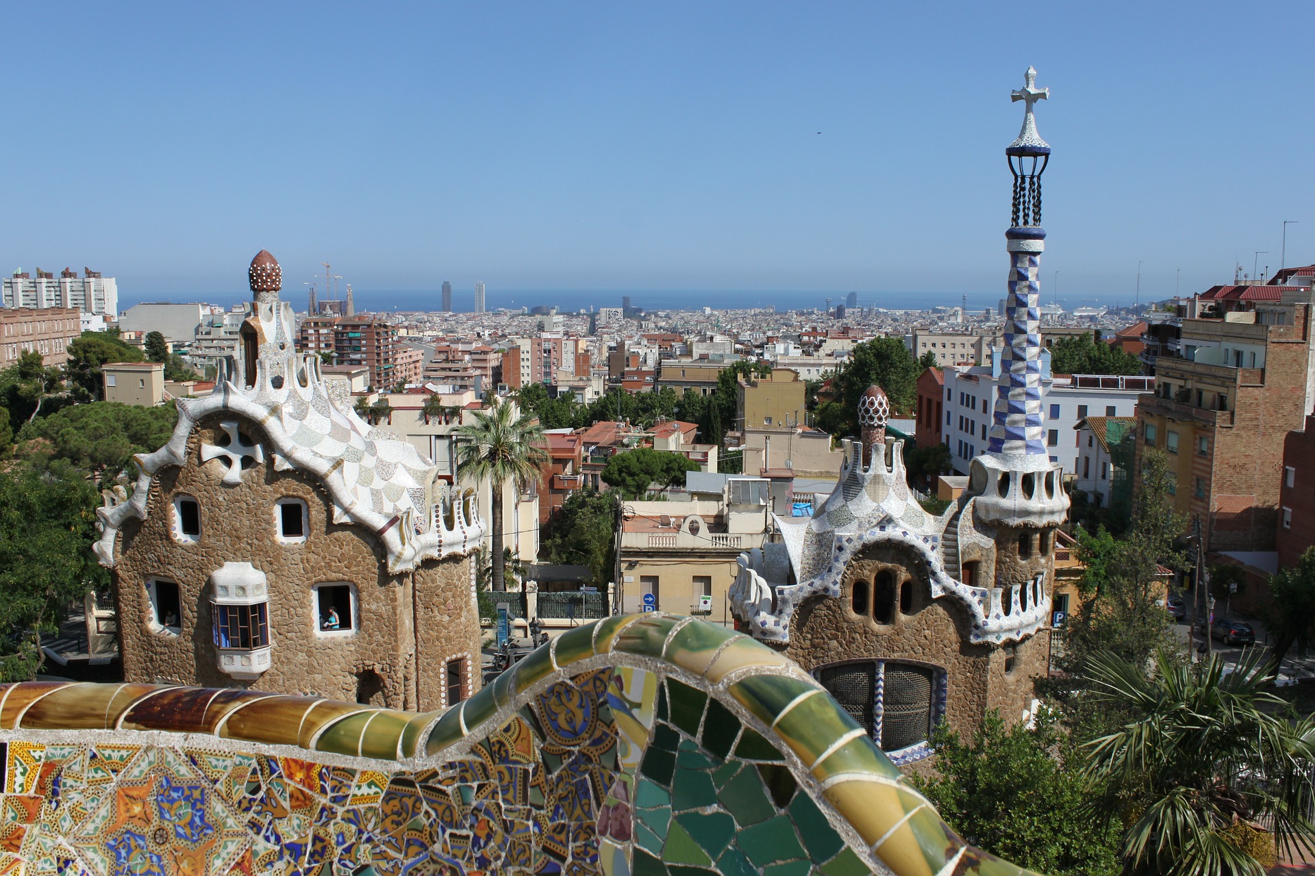 Gaudi's Parc Guell in Barcelona Spain