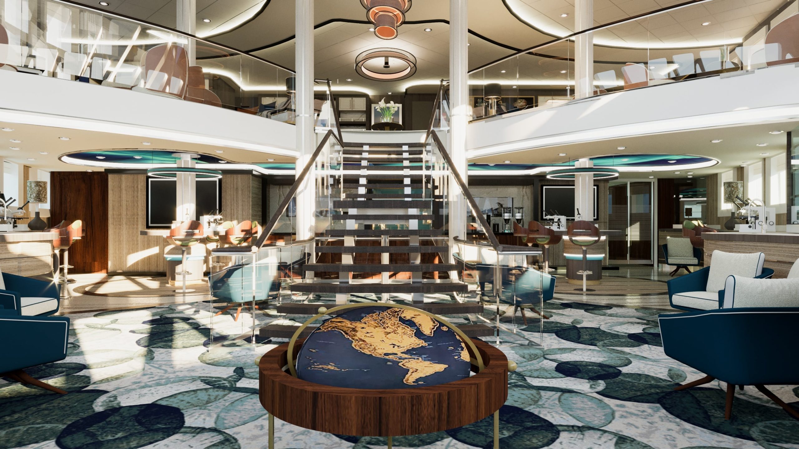 Aurora Expeditions cruise ship Sylvia Earle interior