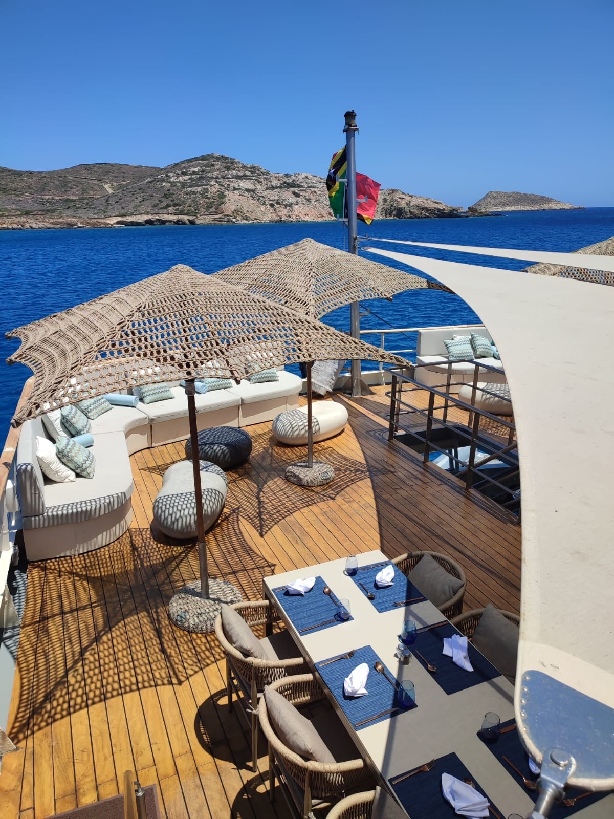 Elixir Cruises Elysium ship deck Greece