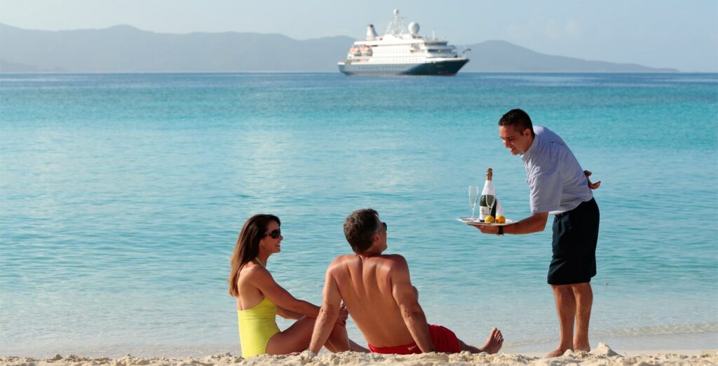 Sea Dream Yacht Club couple beach service romantic cruises