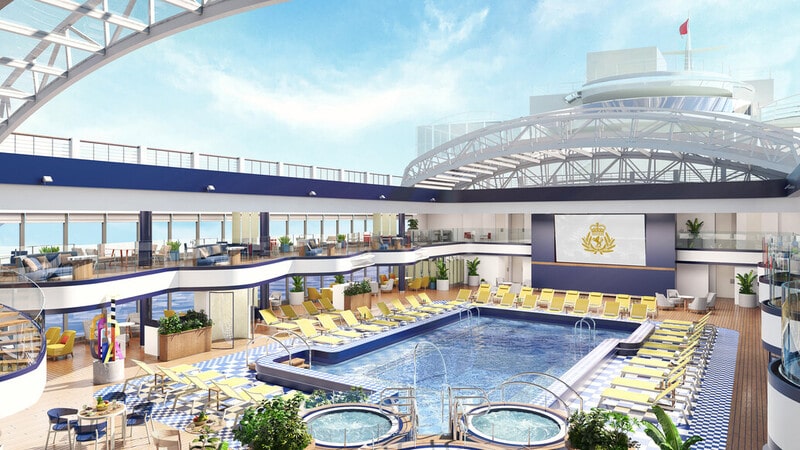 Cunard Queen Anne the pavillion pool