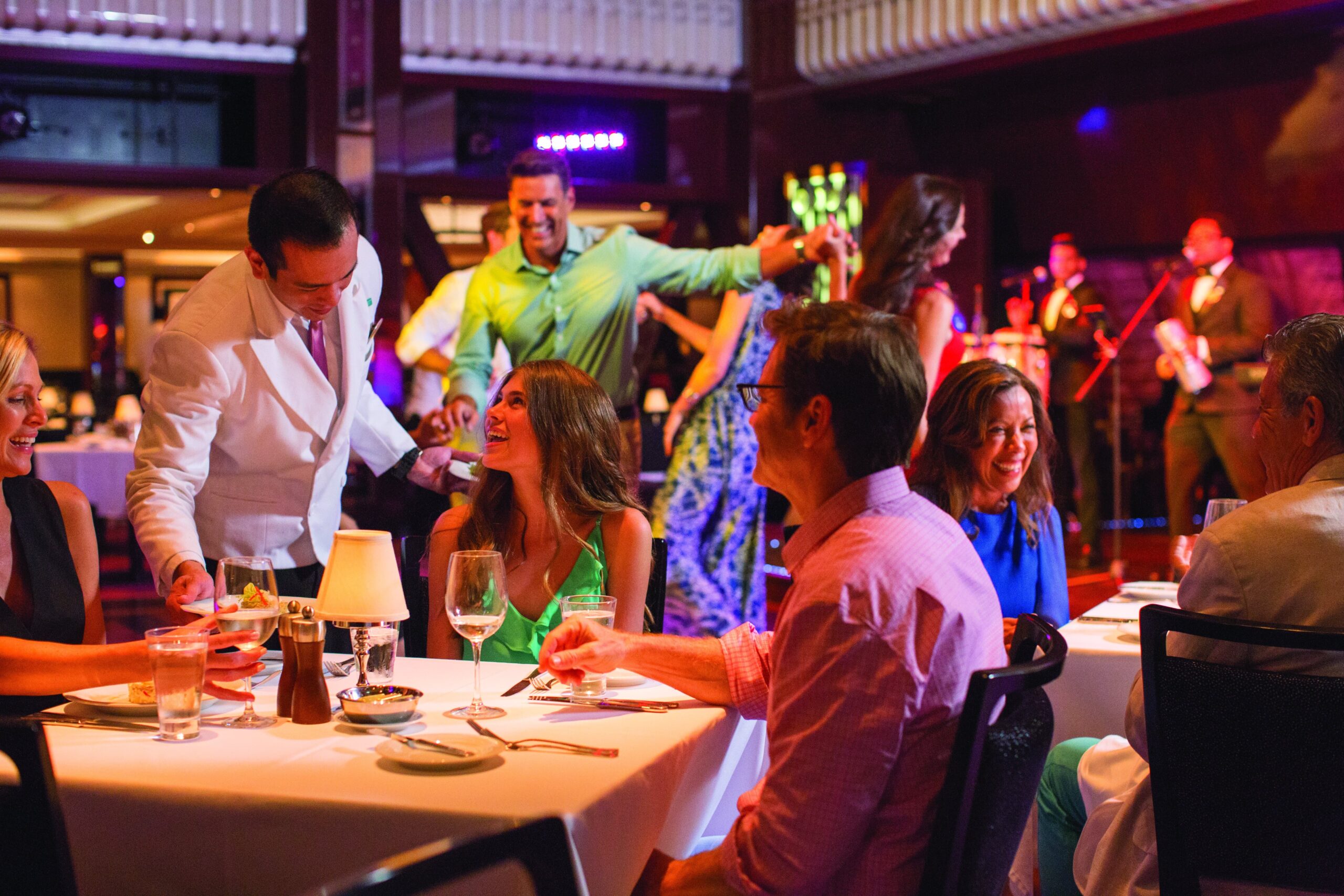 Norwegian Getaway ship people drinking and dining in The Tropicana Room