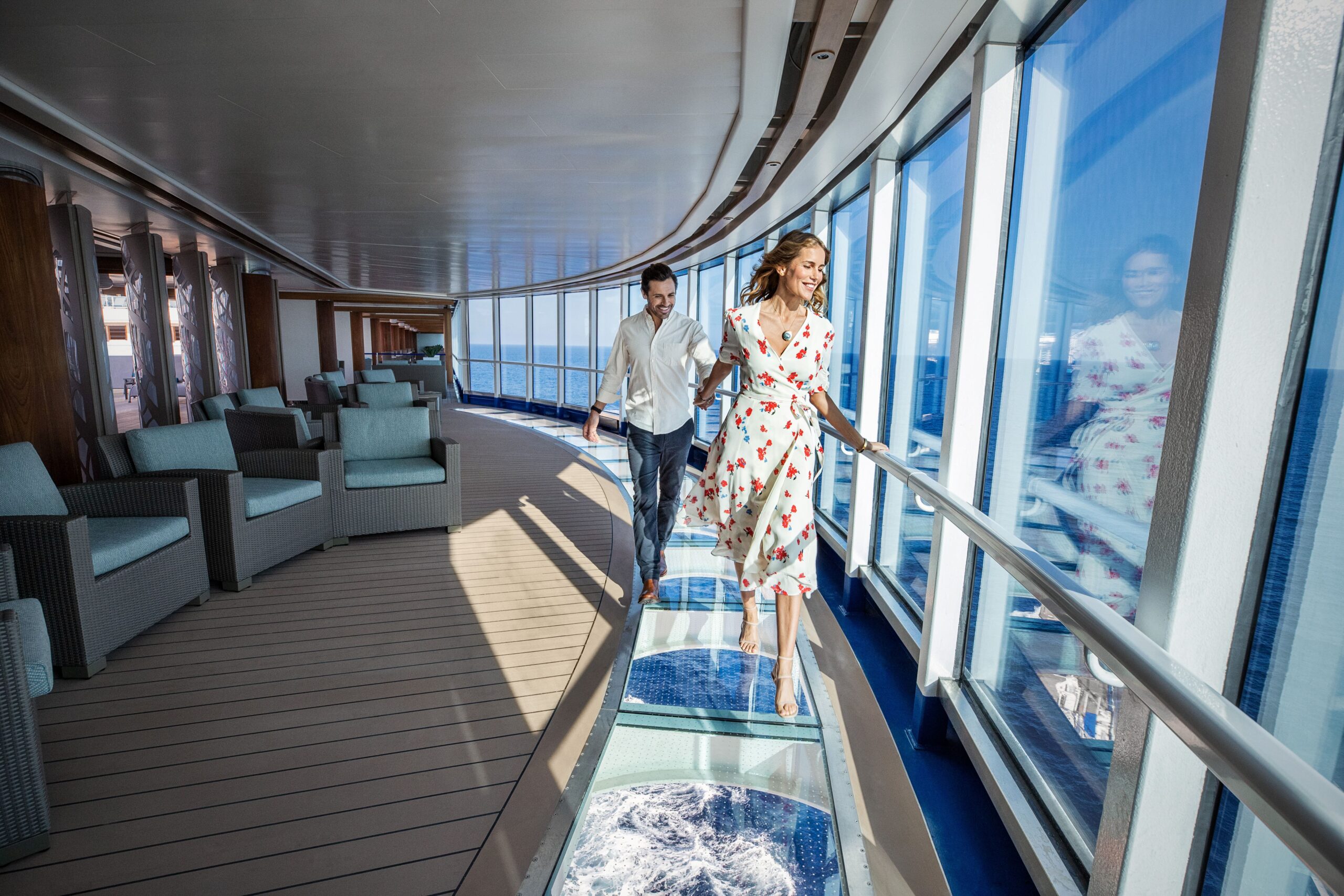 Princess Cruises couple on seawalk
