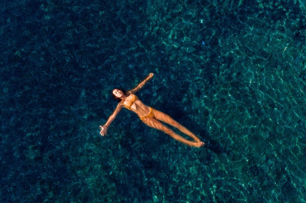 woman floating